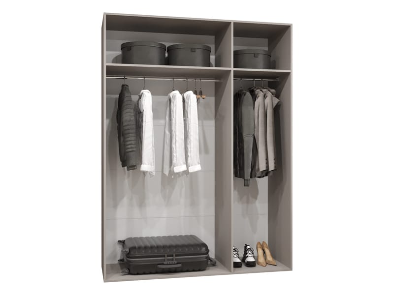 garderobeskap Garderobeskap PIANO 3 150 hvit Svart - Oppbevaring - Garderober & garderobesystem