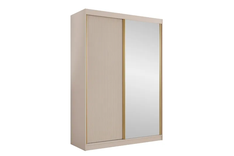 Gudelia Garderob med Speil 151x216 cm, Beige