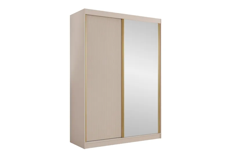 Gudelia Garderob med Speil 151x216 cm, Beige