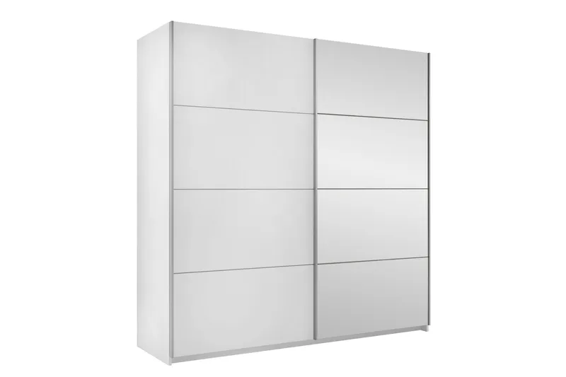 Haparanda Garderob med Speil 200 cm, Hvit