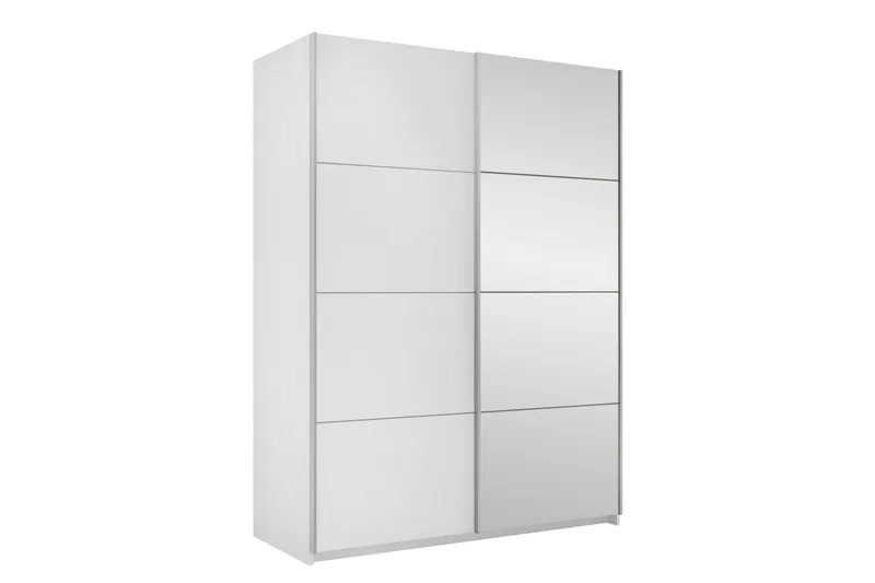 Haparanda Garderobe med Speil 150 cm, Hvit