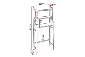 Harender Baderomsskap 65 cm - Hvit - Oppbevaring - Oppbevaring til baderom