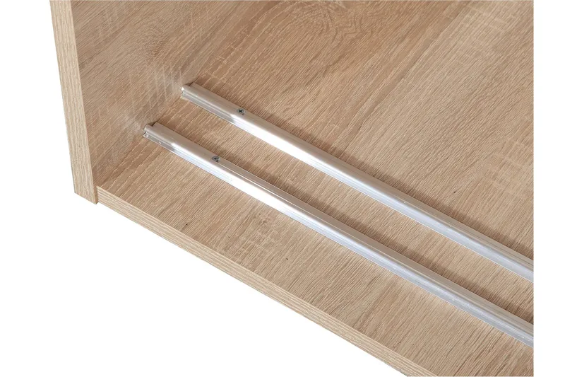 Harvinder Garderob med Speil 120x205 cm - Beige - Oppbevaring - Garderober & garderobesystem