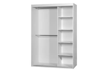 Harvinder Garderob med Speil 120x205 cm - Beige - Oppbevaring - Garderober & garderobesystem