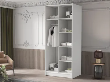 Herrljunga Garderob 100x215 cm - Brun/Svart - Oppbevaring - Garderober & garderobesystem