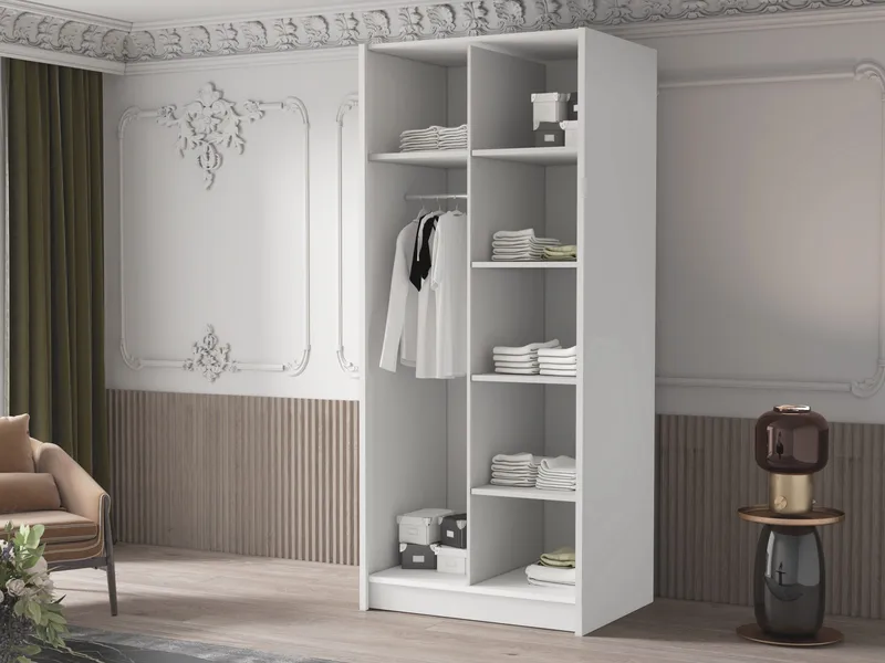 Herrljunga Garderob 100x215 cm - Brun/Svart - Oppbevaring - Garderober & garderobesystem