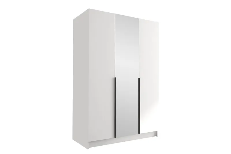 Herrljunga Garderob med Speil 150 cm, Hvit/Svart