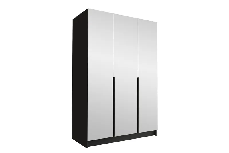 Herrljunga Garderob med Speil 150 cm, Svart