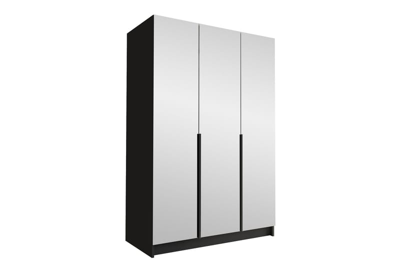 Herrljunga Garderob med Speil 150 cm, Svart