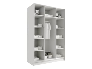 Herrljunga Garderob med Speil 150x215 cm - Brun/Gull/Speil - Oppbevaring - Garderober & garderobesystem