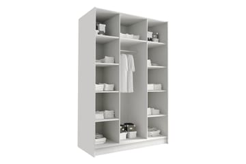 Herrljunga Garderobe med Speil 150 cm - Svart/Gull - Oppbevaring - Garderober & garderobesystem