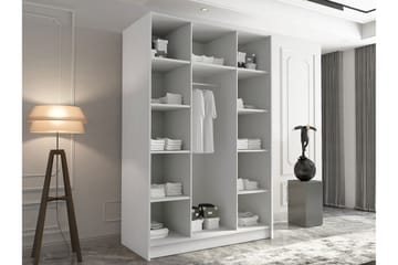 Herrljunga Garderobe med Speil 150 cm - Svart/Gull - Oppbevaring - Garderober & garderobesystem