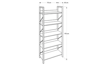 Ajkati Bokhylle 73x35 cm Brun - Hanah Home - Oppbevaring - Hylle - Bokhylle