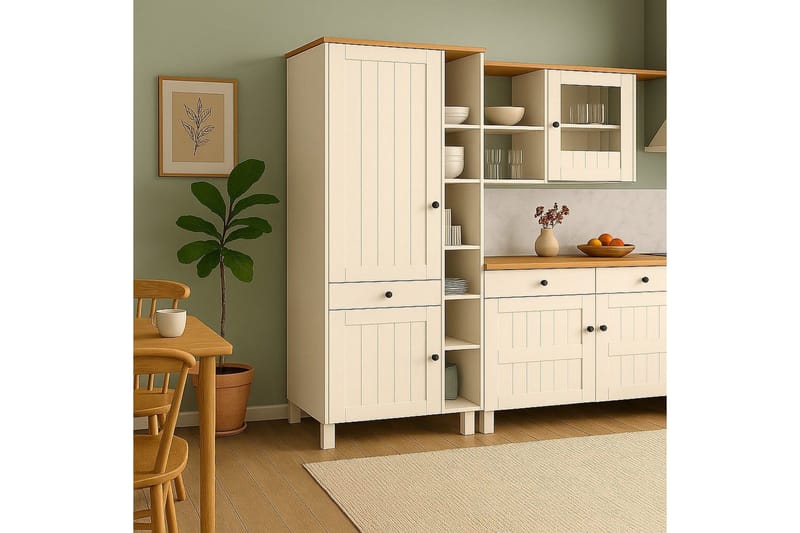 Alby Bokhylle 205x75 cm - Hvit - Oppbevaring - Hylle - Bokhylle