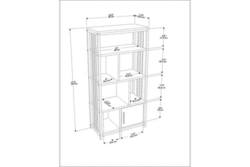 Arven Bokhylle 60 cm - Svart/Hvit - Oppbevaring - Hylle - Bokhylle