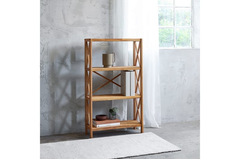 Ayanna Bokhylle 70 cm i Teak - Brun - Oppbevaring - Hylle - Bokhylle