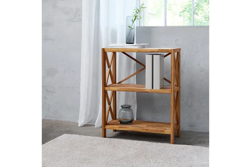 Ayanna Bokhylle 70 cm i Teak - Brun - Oppbevaring - Hylle - Bokhylle