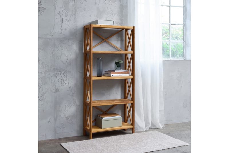 Ayanna Bokhylle 70 cm i Teak - Honningbrun - Oppbevaring - Hylle - Bokhylle