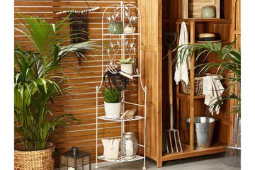 Pollone Hagehylle 35x35 cm - Hvit - Oppbevaring - Hylle - Blomsterhylle & blomsterstativ