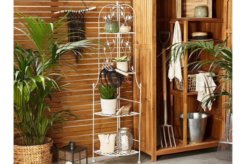 Pollone Hagehylle 35x35 cm - Hvit - Oppbevaring - Hylle - Blomsterhylle & blomsterstativ