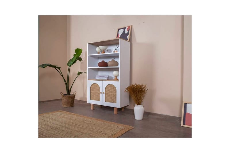 Bohem Bokhylle 90 cm - Hvit - Oppbevaring - Hylle - Bokhylle