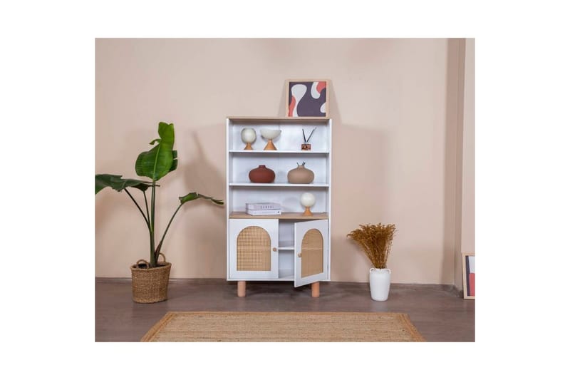 Bohem Bokhylle 90 cm - Hvit - Oppbevaring - Hylle - Bokhylle