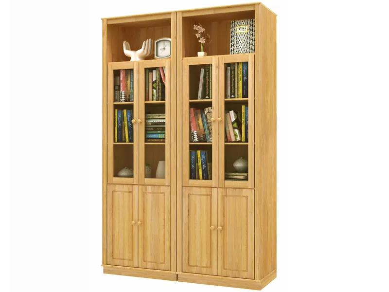 Bokhylla Loft24 Betsad/vaxad - Beiset/vokset - Oppbevaring - Garderober & garderobesystem - Garderobedør - Foldedør garderobe