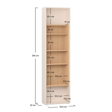 Bokhylle 4 You Fresh 4 Dører Side av Garderobe - 206 cm - Oppbevaring - Hylle - Bokhylle
