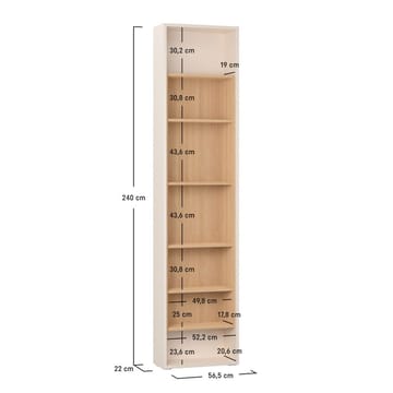 Bokhylle 4 You Fresh 4 Dører Side av Garderobe - 240,6 cm - Oppbevaring - Hylle - Bokhylle