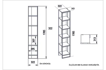 Abla Bokhylle 64 cm - Gull|Svart - Oppbevaring - Hylle - Bokhylle
