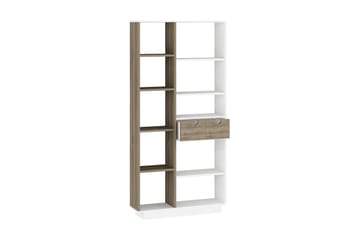 Ackerman Bokhylle 80 cm - Hvit|Valnøtt - Oppbevaring - Hylle - Bokhylle