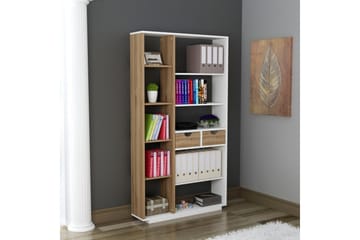 Ackerman Bokhylle 80 cm - Hvit|Valnøtt - Oppbevaring - Hylle - Bokhylle