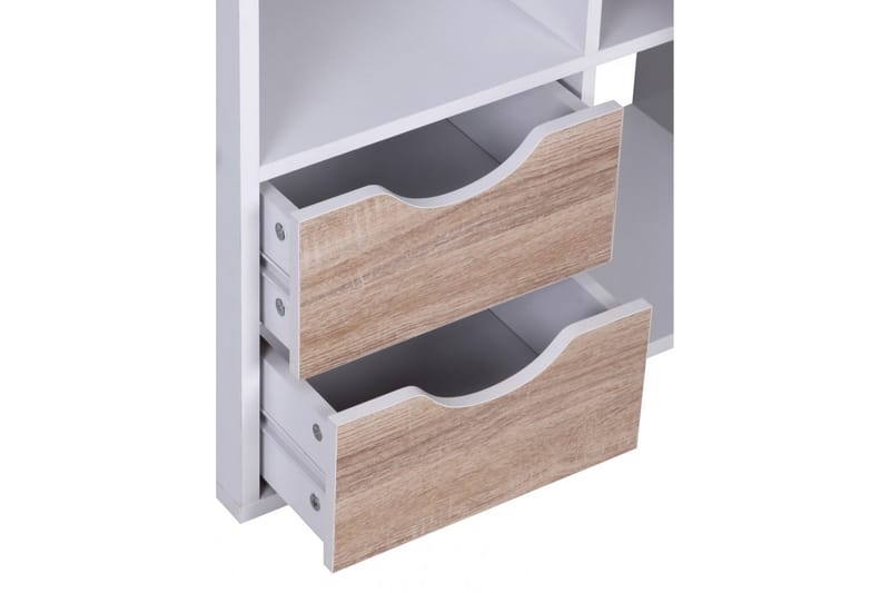 Ajan Bokhylle 60 cm i Malt Tre - Hvit - Oppbevaring - Hylle - Bokhylle