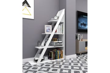 Ampelio Bokhylle 30x100 cm - Hvit - Oppbevaring - Hylle - Bokhylle