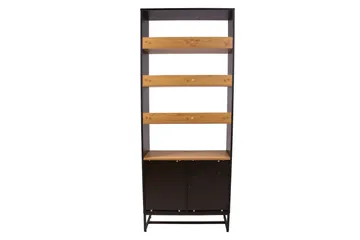 Amsterdam Bokhylle 80 cm i Tre med Metallunderstell - Sort|Brun - Oppbevaring - Hylle - Bokhylle