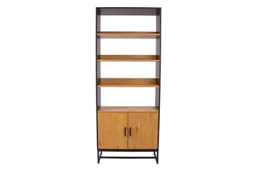 Amsterdam Bokhylle 80 cm i Tre med Metallunderstell - Sort|Brun - Oppbevaring - Hylle - Bokhylle