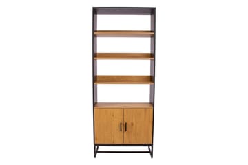 Amsterdam Bokhylle 80 cm i Tre med Metallunderstell - Svart|Brun - Oppbevaring - Hylle - Bokhylle