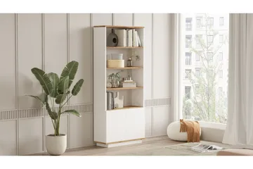 Anari Bokhylle 77,5 cm - Brun/Hvit - Oppbevaring - Hylle - Bokhylle