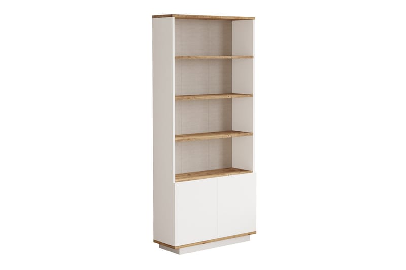 Anari Bokhylle 77,5 cm i Eik - Hvit - Oppbevaring - Hylle - Bokhylle