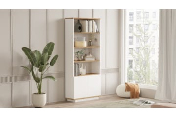 Anari Bokhylle 77,5 cm i Eik - Hvit - Oppbevaring - Hylle - Bokhylle