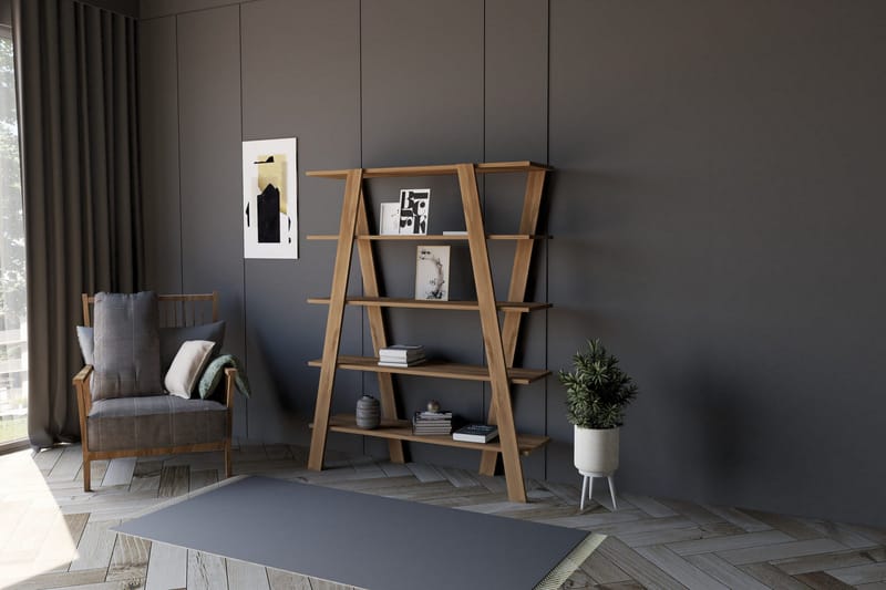 Andifli Bokhylle 120x150 cm - Brun - Oppbevaring - Hylle - Bokhylle