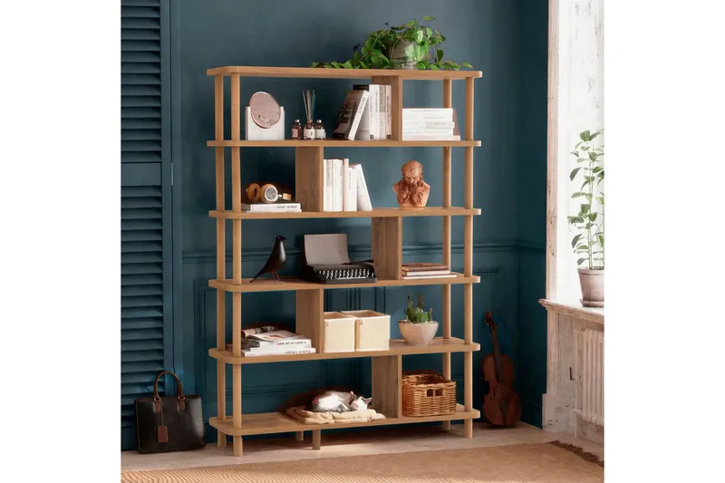 Andifli Bokhylle 120x168,5 cm - Grønn - Oppbevaring - Hylle - Bokhylle