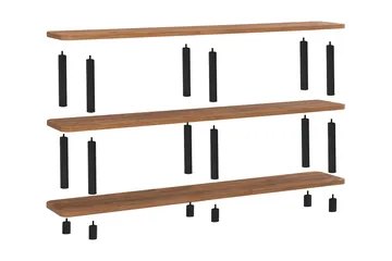 Andifli Bokhylle 150x74,9 cm - Svart - Oppbevaring - Hylle - Bokhylle