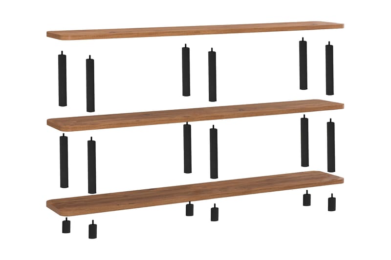 Andifli Bokhylle 150x74,9 cm - Svart - Oppbevaring - Hylle - Bokhylle