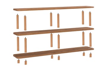 Andifli Bokhylle 180x74,9 cm - Furu - Oppbevaring - Hylle - Bokhylle