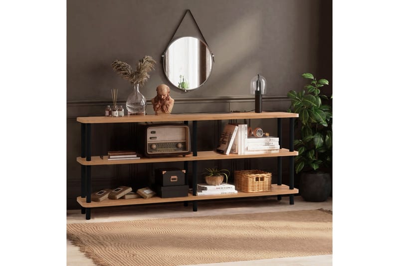 Andifli Bokhylle 180x74,9 cm - Svart - Oppbevaring - Hylle - Bokhylle