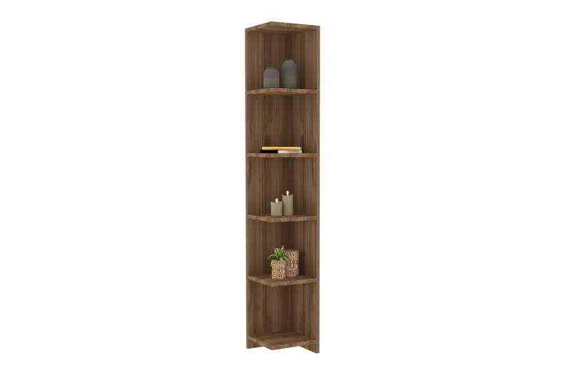 Andifli Bokhylle 25 cm i Valnøtt, Brun