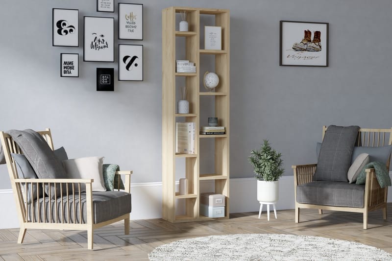 Andifli Bokhylle 45x150 cm - Blå - Oppbevaring - Hylle - Bokhylle