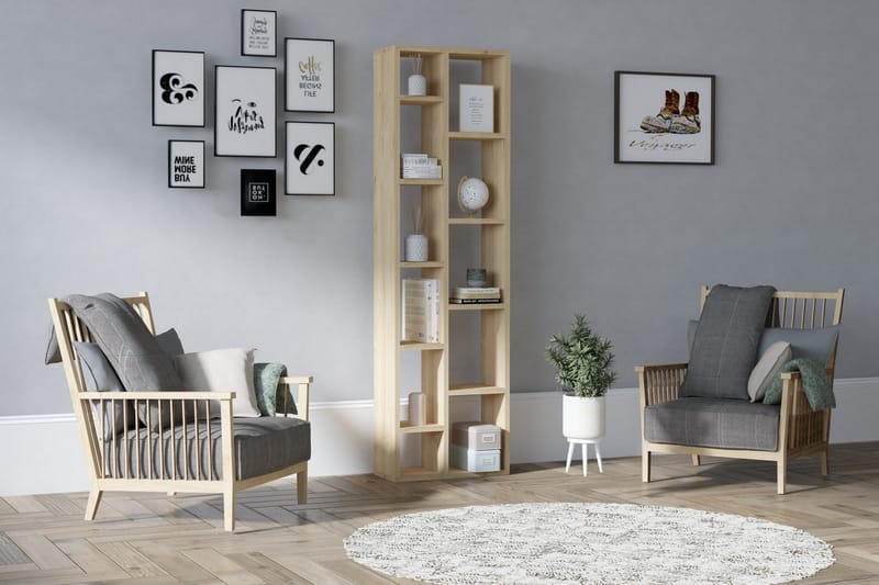 Andifli Bokhylle 45x150 cm - Blå - Oppbevaring - Hylle - Bokhylle