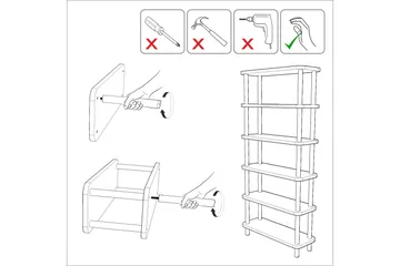 Andifli Bokhylle 80x168,5 cm - Grønn - Oppbevaring - Hylle - Bokhylle